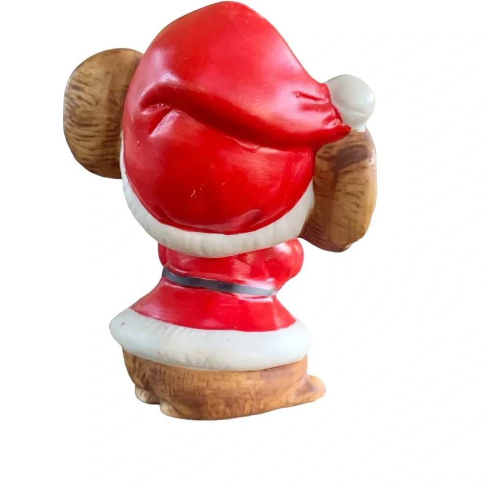 🚩SOLD🚩 Vintage Christmas HOMCO Santa Mouse Figurine - Picture 7 of 11